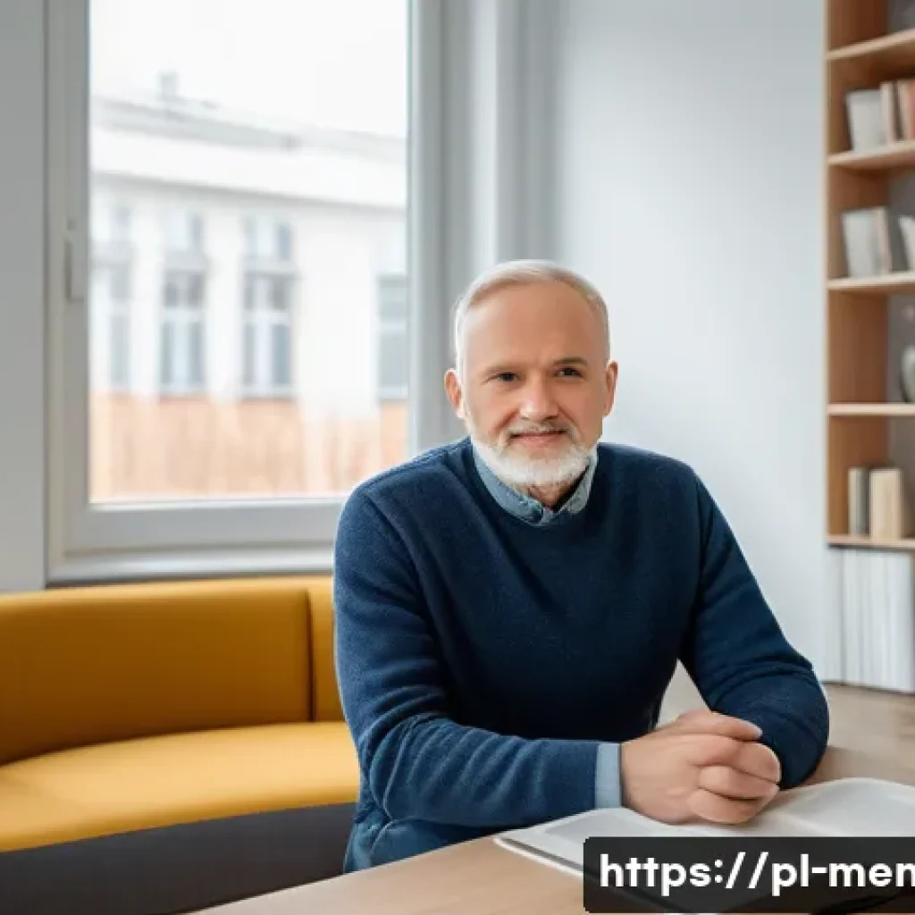 정신건강 전문가 이직 전략 - A professional Polish psychologist in a modern office setting, conducting an individual therapy sess...